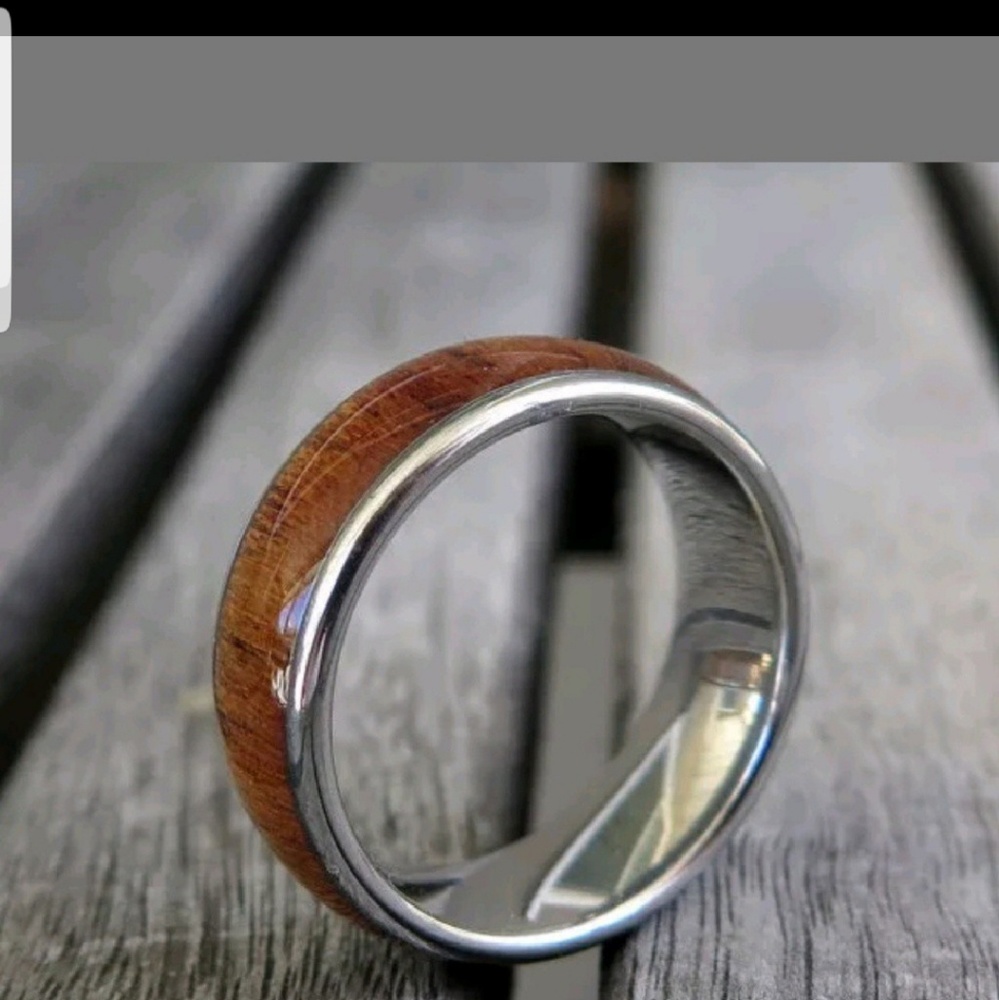 HAWAIIAN KOA COUPLES RINGS - Picture 3 of 7